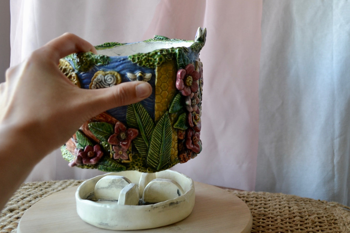 Memento Mori/Sympatheia Ceramic Hand-Built Planter